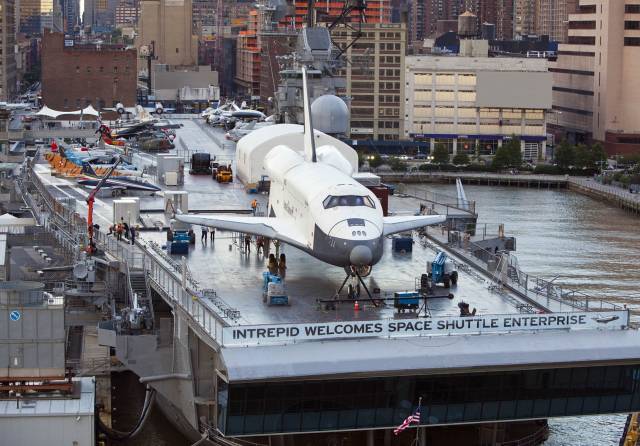 Enterprise an Deck des Intrepid Sea, Air & Space Museum in New York City