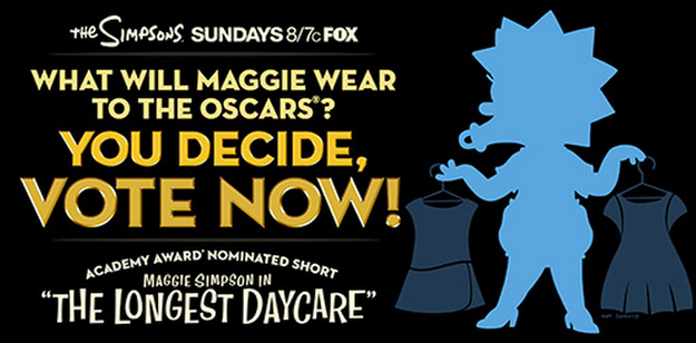 Was soll Maggie Simpson zur Oscar-Verleihung anziehen?